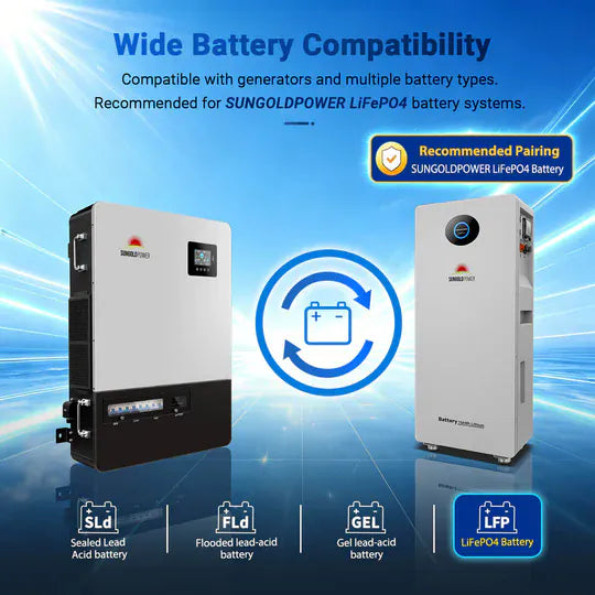 Sungold Power Solar Inverters SunGoldPower 18KW 48V Three-Phase Power All-in-One Solar Charge Inverter PowerCore 18K-48