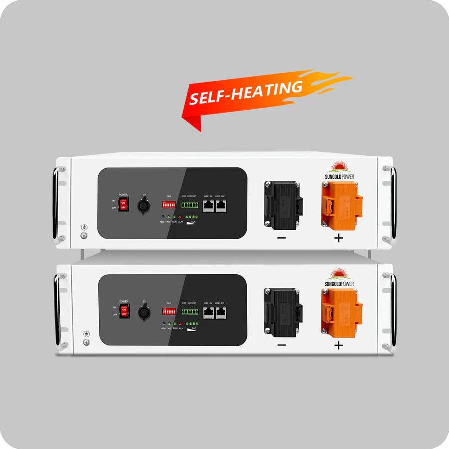 Sungold Power Solar Batteries SunGoldPower 2x SGH48100T 48V Lithium Solar Rack Battery Self-Heating