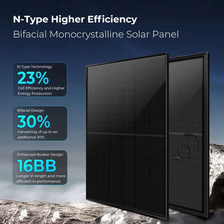 Sungold Power Solar Panels SunGoldPower 450 Watt Bifacial N-Type Monocrystalline Solar Panel SGN-450-BBS UL61730 Certified by ETL