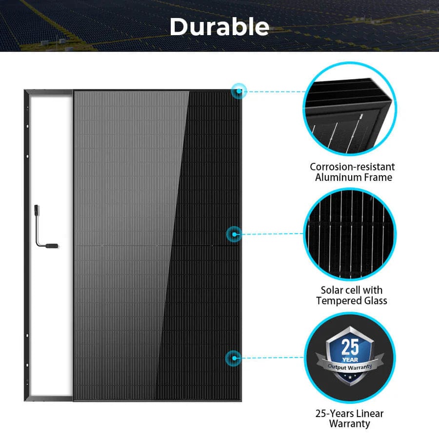 Sungold Power Solar Panels SunGoldPower 500W Mono Black PERC Solar Panel Full Pallet (32 Panels)