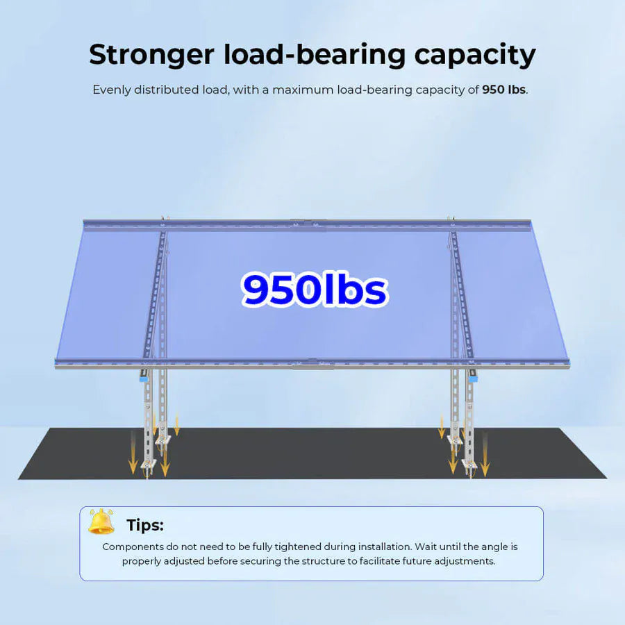 Sungold Power SungoldPower Modular & Expandable Ground Mount Brackets for 2× 400W–590W Solar Panels