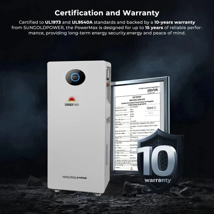 Sungold Power Solar Batteries SunGoldPower PowerMax 51.2V 314AH Outdoor Energy Storage Battery