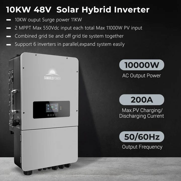 Sungold Power Solar Inverters SunGoldPower SG10KHB-48 | 10KW Solar Hybrid Inverter 48V Split Phase