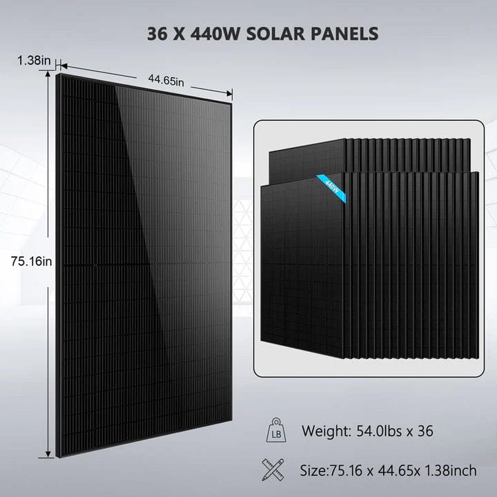 Sungold Power SunGoldPower SGH-11N3E | 11.4KW Hybrid Solar Kit | 48VDC | 51.2 KWH Lithium Battery