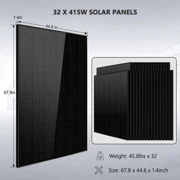 Sungold Power SunGoldPower SGH-7.6DN6E | 15.2KW Hybrid Solar Kit | 48VDC | 30.72 KWH Lithium Battery