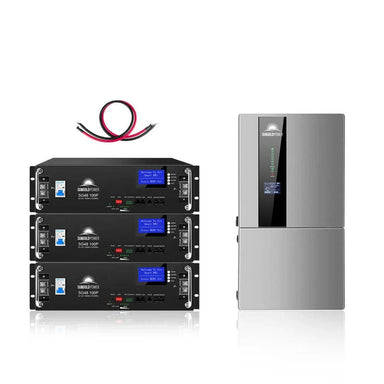 Sungold Power SGH-7.6N3E-s (7.6kw Inverter + 3 100AH Batteries) SunGoldPower SGH-7.6N3E | 7.6KW Hybrid Solar Kit | 48VDC | 30.72KWH Lithium Battery