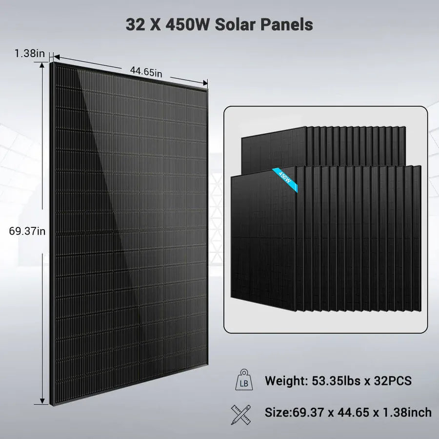 Sungold Power SunGoldPower SGR-16K25E | 16KW Off Grid Solar Kit | 48VDC | 120V/240V