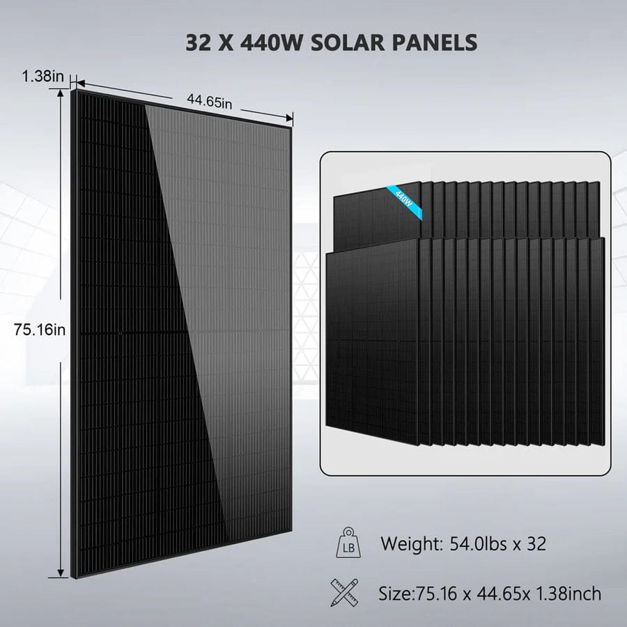 Sungold Power Solar Power Kits SunGoldPower SGR-20K30E | 20KW Off Grid Solar Kit |48VDC | 120V/240V