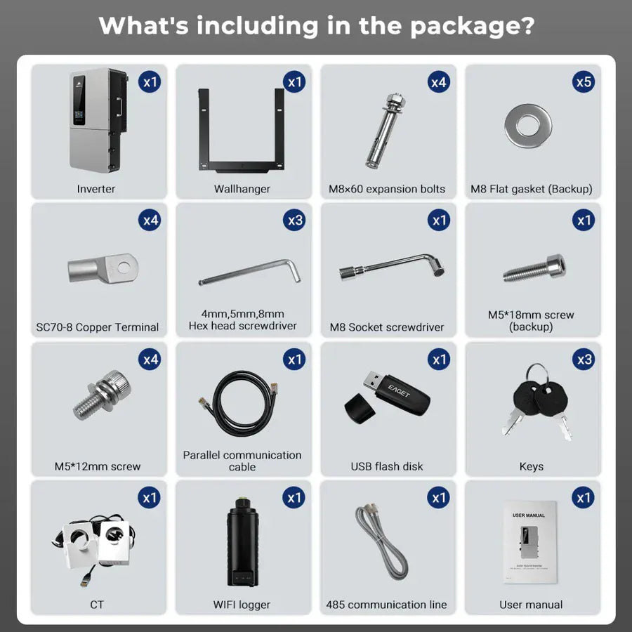 Sungold Power Solar Charge Controllers and Inverters SunGoldPower SGS-12K18MAX | 12KW 48V All-in-one Hybrid Solar inverter