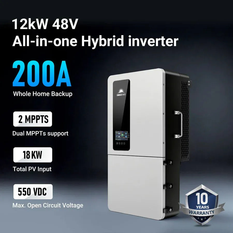 Sungold Power Solar Charge Controllers and Inverters SunGoldPower SGS-12K18MAX | 12KW 48V All-in-one Hybrid Solar inverter