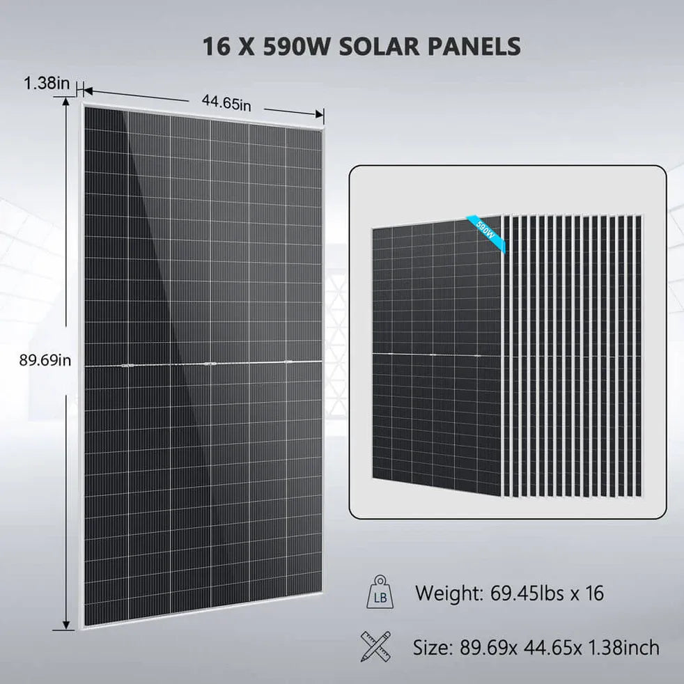 Sungold Power SunGoldPower Solar Kit FR-12K30CP | 12000W 48VDC 120/240VAC 30.72KWH Lithium Battery