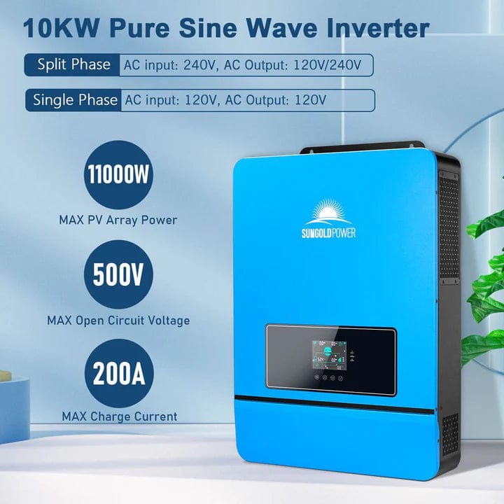 Sungold Power Solar Inverters SunGoldPower SPH10048P 10KW 48V Split Phase All-In-One Solar Inverter