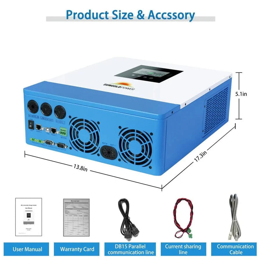 Sungold Power Solar Charge Controllers and Inverters SungoldPower SPH504880A 5000W 48V Solar Charger Inverter