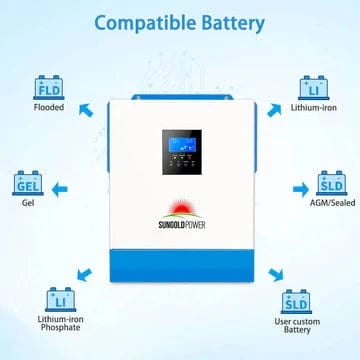 Sungold Power Solar Charge Controllers and Inverters SungoldPower SPH504880A 5000W 48V Solar Charger Inverter