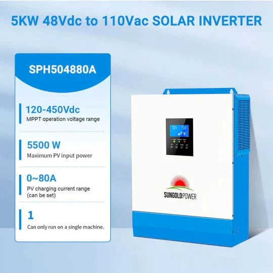 Sungold Power Solar Charge Controllers and Inverters SungoldPower SPH504880A 5000W 48V Solar Charger Inverter