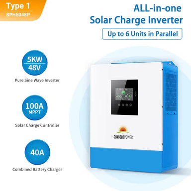 Sungold Power Solar Charge Controllers and Inverters SungoldPower SPH504880A 5000W 48V Solar Charger Inverter