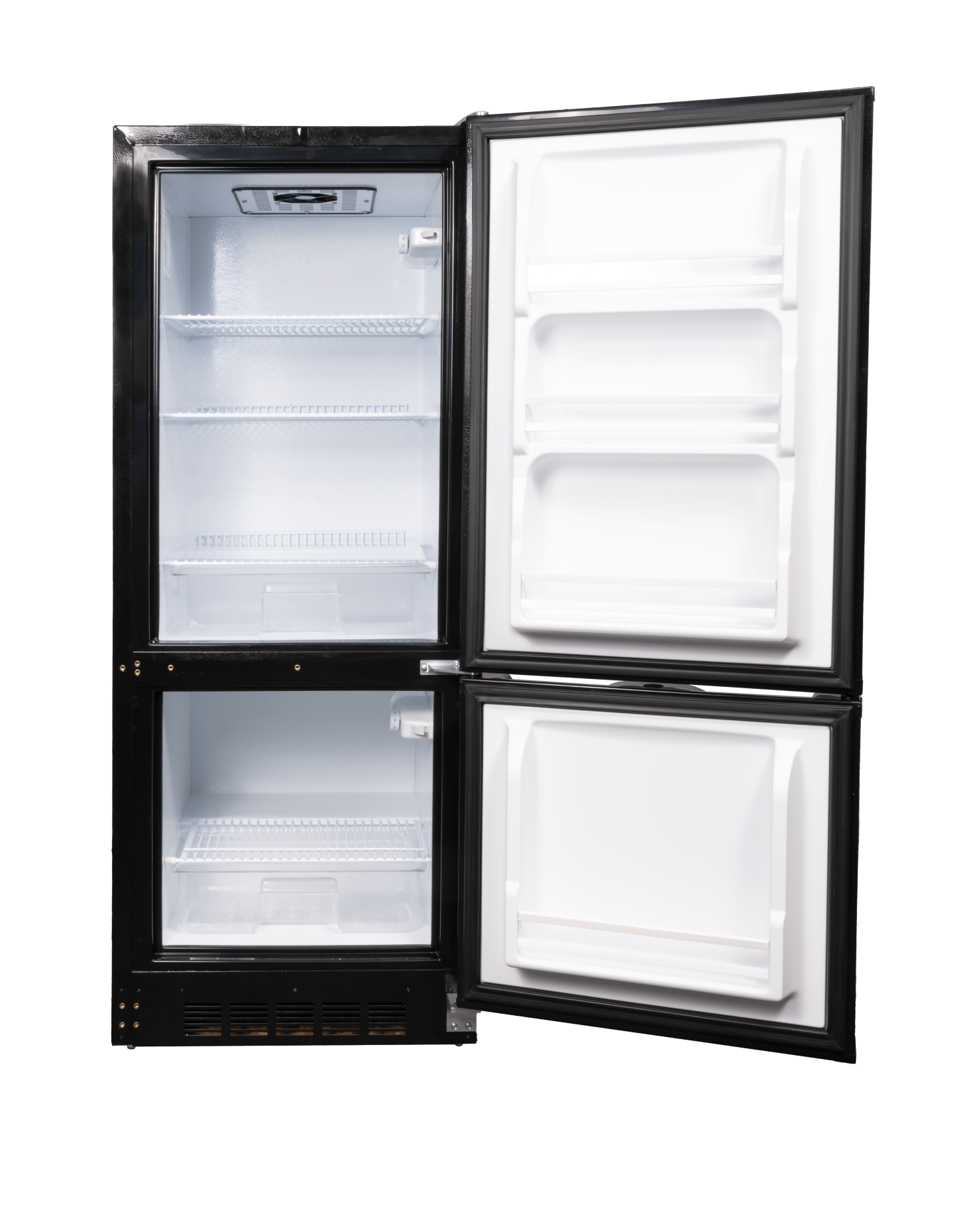 SunStar/SolarFreeze Solar Appliances Sunstar ST-10RFB Dual Power Solar (DC) and Grid (AC) Powered 10 cu ft Refrigerator-Freezer in Black