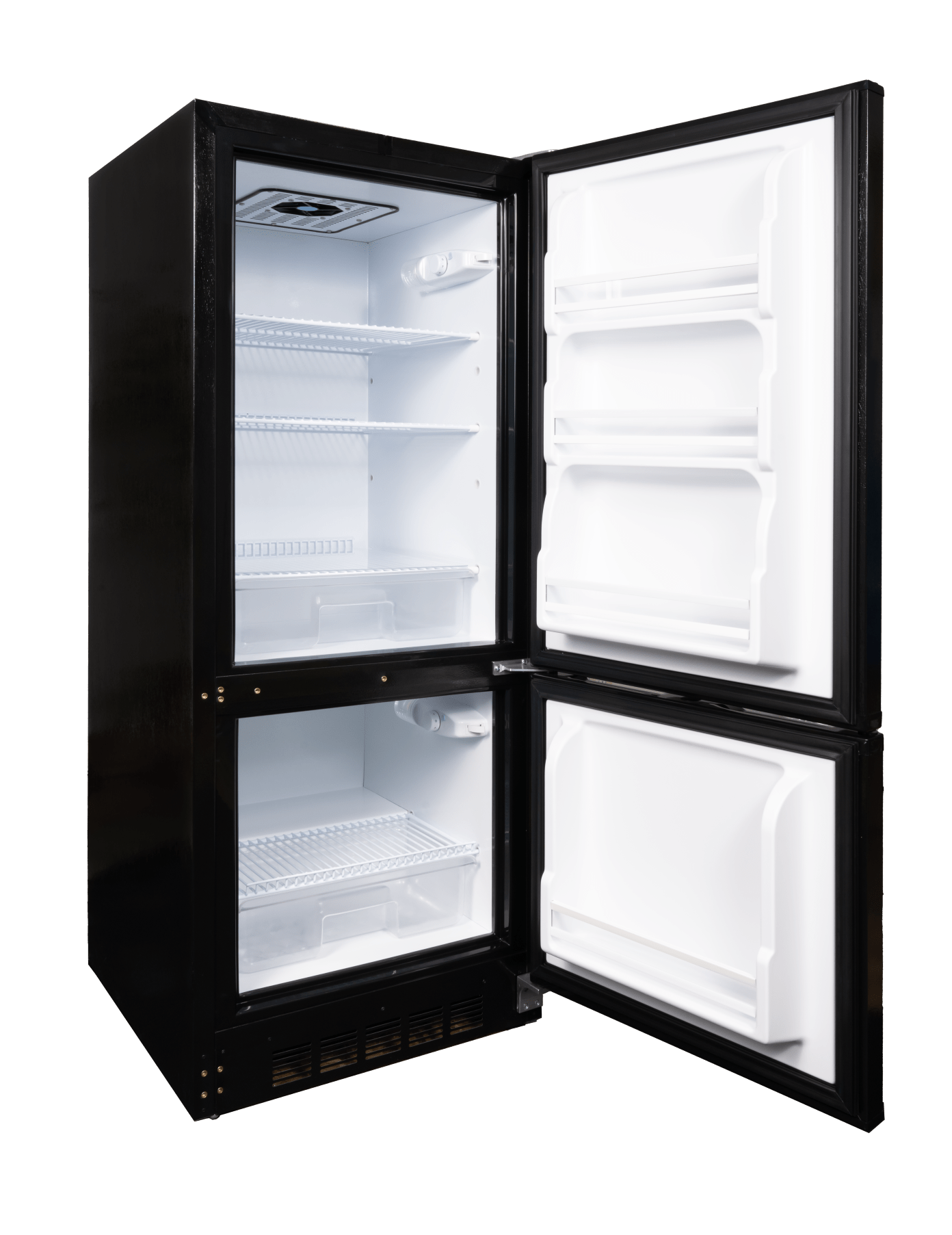 SunStar/SolarFreeze Solar Appliances Sunstar ST-10RFB Dual Power Solar (DC) and Grid (AC) Powered 10 cu ft Refrigerator-Freezer in Black