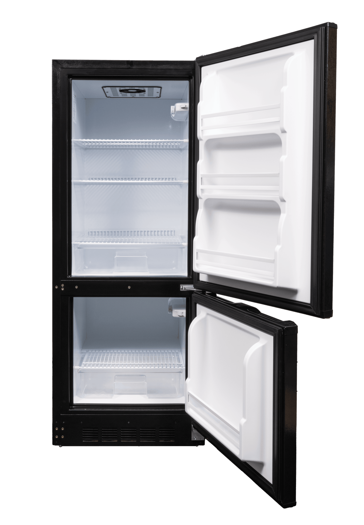 SunStar/SolarFreeze Solar Appliances Sunstar ST-10RFB Dual Power Solar (DC) and Grid (AC) Powered 10 cu ft Refrigerator-Freezer in Black