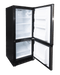SunStar/SolarFreeze Solar Appliances Sunstar ST-10RFSS Dual Power Solar (DC) and Grid (AC) Powered 10 cu ft Refrigerator-Freezer in Black w/Stainless Doors