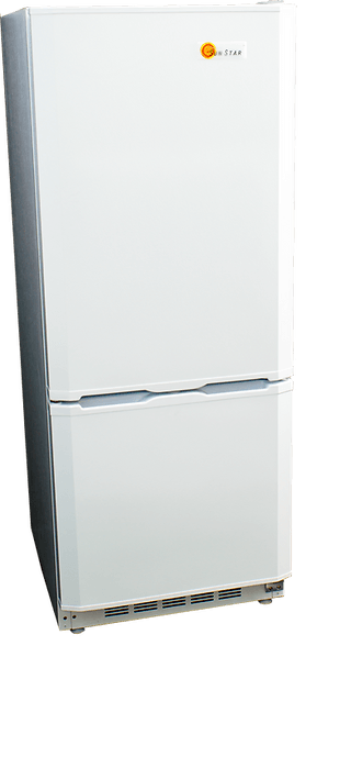 SunStar/SolarFreeze Solar Appliances Sunstar ST-10RFW Dual Power Solar (DC) and Grid (AC) Powered 10 cu ft Refrigerator-Freezer in White