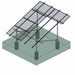 Tamarack Solar Tamarack Solar 90071 Ground Mount 4 Module First Column Kit For Use With 3.1 Inch Rail