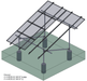 Tamarack Solar Tamarack Solar 90798-A Ground Mount 4 Module Add-On Column Kit For Use With 3.1 Inch Rail