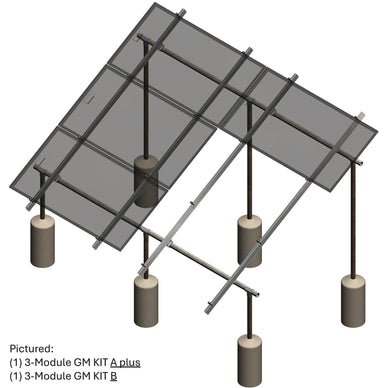 Tamarack Solar Tamarack Solar 91467-A GM Kit B - 3 Modules - 140-IN - for 2 Posts
