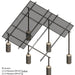Tamarack Solar Tamarack Solar 91467-A GM Kit B - 3 Modules - 140-IN - for 2 Posts