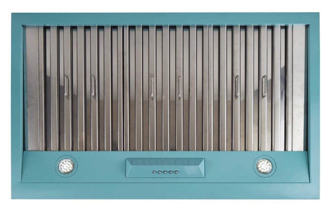 Unique UGP-36CR RH B Classic Retro 36-In 700 CFM Ducted Under Cabinet Range Hood With LED Lights In Ocean Mist Turquoise UGP-36CR RH T