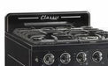 Unique Natural Gas Range/Stove Classic Retro by Unique 24” Convection Gas Range (Electronic Ignition) UGP-24CR B (Black)
