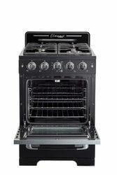Unique Natural Gas Range/Stove Classic Retro by Unique 24” Convection Gas Range (Electronic Ignition) UGP-24CR B (Black)