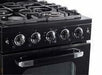 Unique Natural Gas Range/Stove Classic Retro by Unique 24” Convection Gas Range (Electronic Ignition) UGP-24CR B (Black)