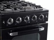 Unique Natural Gas Range/Stove Classic Retro by Unique 24” Convection Gas Range (Electronic Ignition) UGP-24CR B (Black)