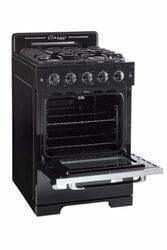Unique Natural Gas Range/Stove Classic Retro by Unique 24” Convection Gas Range (Electronic Ignition) UGP-24CR B (Black)