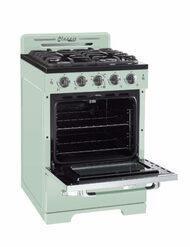 Unique Natural Gas Range/Stove Classic Retro by Unique 24” Convection Gas Range (Electronic Ignition) UGP-24CR LG (Light Green)