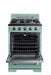 Unique Natural Gas Range/Stove Classic Retro by Unique 24” Convection Gas Range (Electronic Ignition) UGP-24CR T (Turquoise)