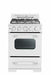 Unique Natural Gas Range/Stove Classic Retro by Unique 24” Convection Gas Range (Electronic Ignition) UGP-24CR W (White)
