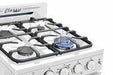 Unique Natural Gas Range/Stove Classic Retro by Unique 24” Convection Gas Range (Electronic Ignition) UGP-24CR W (White)