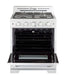 Unique Natural Gas Range/Stove Classic Retro Unique 30" Convection Gas Range (Electronic Ignition) in White UGP-30CR W
