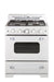 Unique Natural Gas Range/Stove Classic Retro Unique 30" Convection Gas Range (Electronic Ignition) in White UGP-30CR W