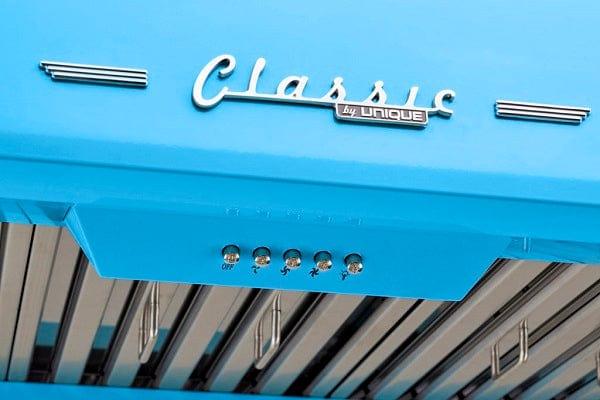 Unique Range Hoods Classic Retro Unique 30" Range Hood in Robin Egg Blue UGP-30CR RH RB