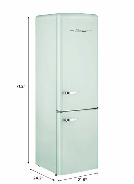 Unique Solar Appliances Unique 10.3 cu/ft DC Solar Retro-Style Refrigerator (Bottom Freezer) Light Green UGP-275L LG