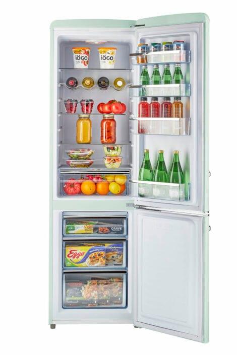 Unique Solar Appliances Unique 10.3 cu/ft DC Solar Retro-Style Refrigerator (Bottom Freezer) Light Green UGP-275L LG