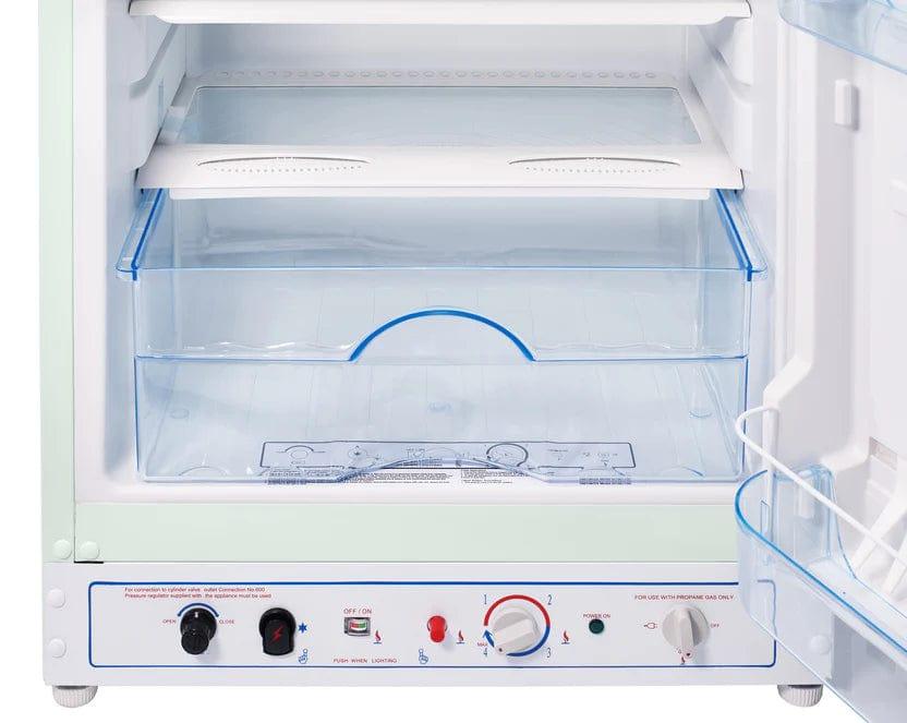 Unique Propane Refrigerator Unique 10 Cu/Ft Classic Retro Summer Mint Green Propane Refrigerator Standard Model UGP-10C CR SM LG