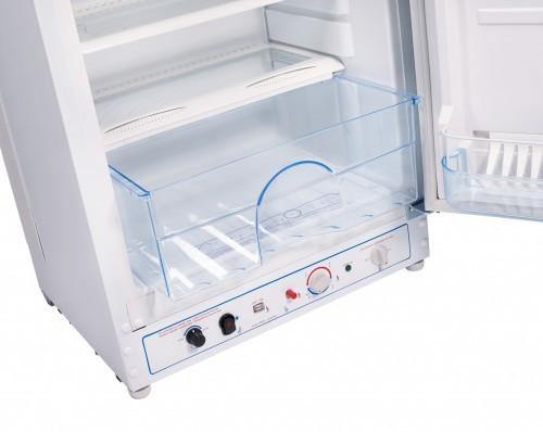 Unique Propane Refrigerator Unique 10 cu/ft Propane Refrigerator Dual Power (Propane/110V) High End Interior, CSA Approved, UGP­10C SM W (White)