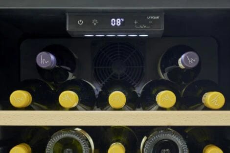 Unique Refrigerator-Freezer Unique 125 Litre Midnight Black Classic Retro Wine Refrigerator UGP-125CR WF B