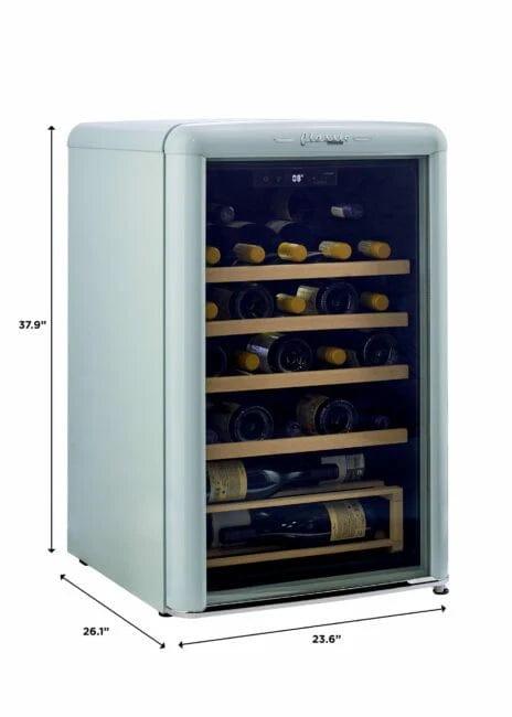 Unique Refrigerator-Freezer Unique 125 Litre Ocean Mist Turquoise Classic Retro Wine Refrigerator UGP-125CR WF T