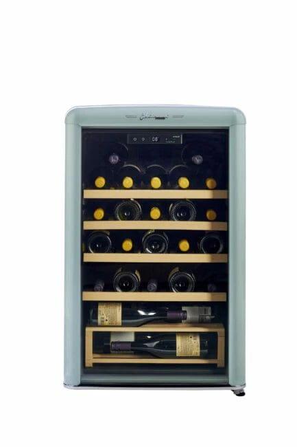 Unique Refrigerator-Freezer Unique 125 Litre Ocean Mist Turquoise Classic Retro Wine Refrigerator UGP-125CR WF T