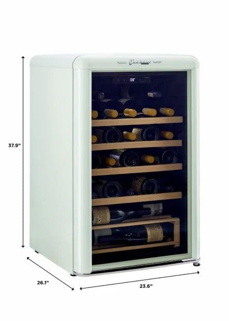 Unique Refrigerator-Freezer Unique 125 Litre Summer Mint Green Classic Retro Wine Refrigerator UGP-125CR WF LG